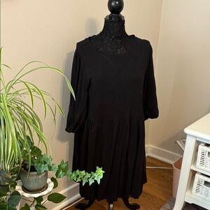 Sanctuary Black Half-Sleeved Sleeve Dress